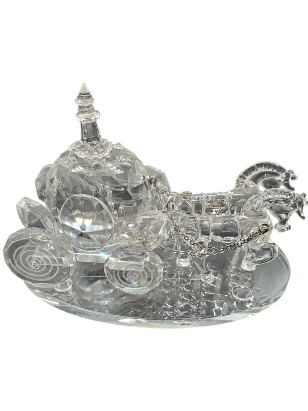 Shannon by Godinger Crystal Cinderella Horse Carriage With Faceted Details